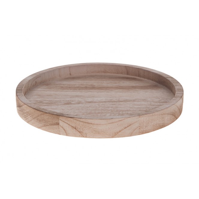 Vassoio tondo legno naturale 26,00x26,00 cm — Cesti