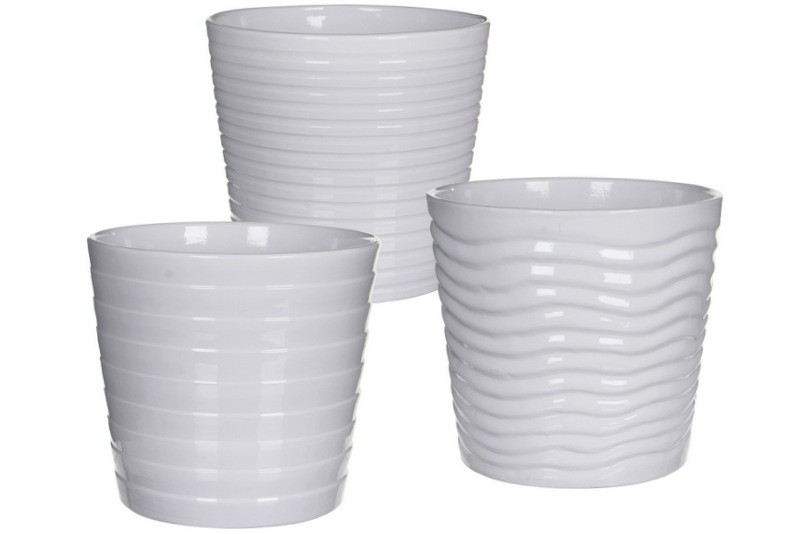 Vaso rotondo ceramica 3 ass. — Vasi per Piante