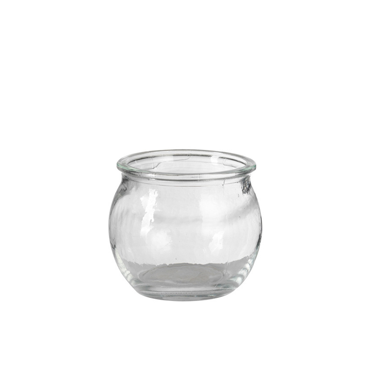 Vaso rotondo vetro trasparente — Vasi da Arredamento