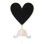 CUORE C/4 PIEDI LEGNO NERO/BIANCO 11,00 CM x H 17,00 CM