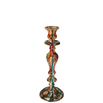 Candelabro a 5 luci col. oro h. 80 cm con coppe parafiamma