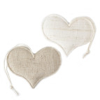 CUORE DA APPENDERE ASS2, CONF X 30  STOFFA  5,00x6,50 CM x H 10,00 CM